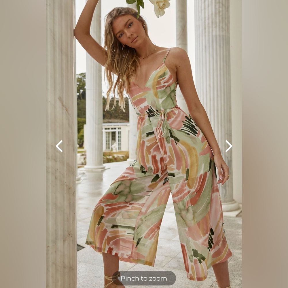 Abstract Print Midi Romper - Picture 11 of 13